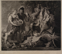 KG 17751
<br/>
Rubens en zijn vrouw terug van de jacht
<br/>
<em>Earlom, Richard (1742/43-1822)</em>